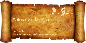 Makra Zsófia névjegykártya