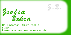 zsofia makra business card