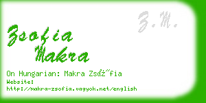 zsofia makra business card